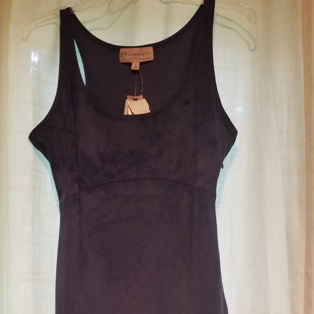 Faux Suede Tank Dress